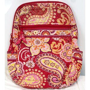Vera Bradley Raspberry Fizz Paisley Mini Backpack Small Adjustable Straps
